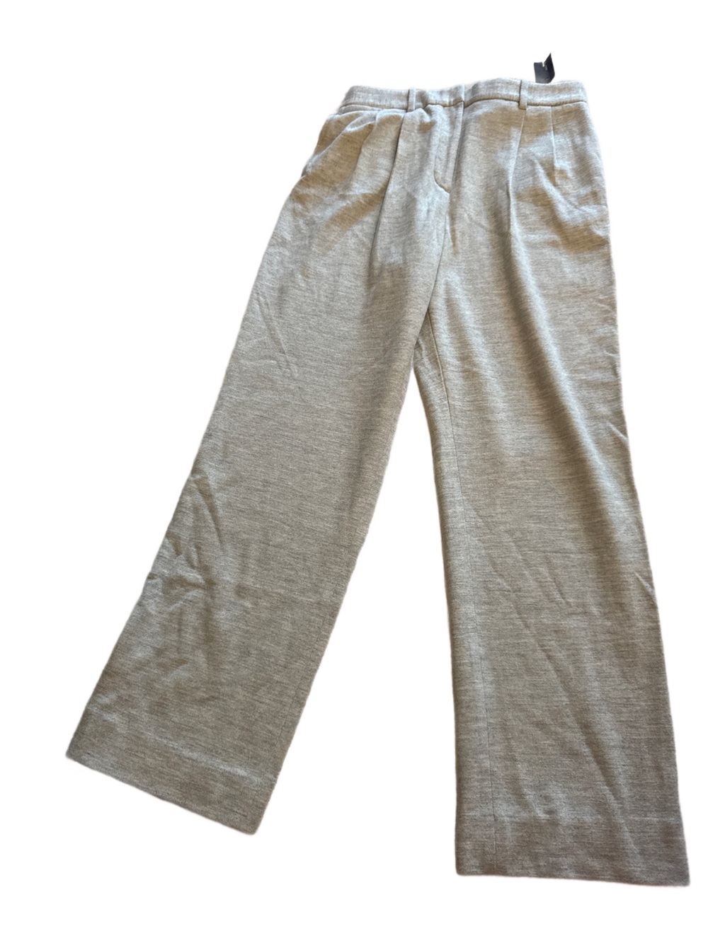 rag & bone Wide-Leg 100% Wool Knit Pants - Light Gray Size 8 x 32” inseam